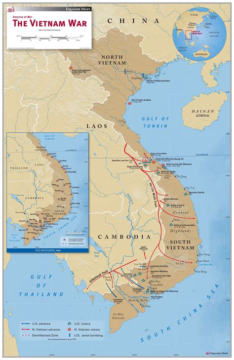 map of vietnam during vietnam war.